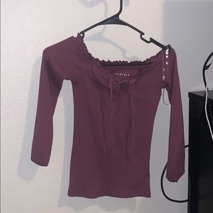 AREOPOSTALE Purple off the shoulder long sleeve 💜